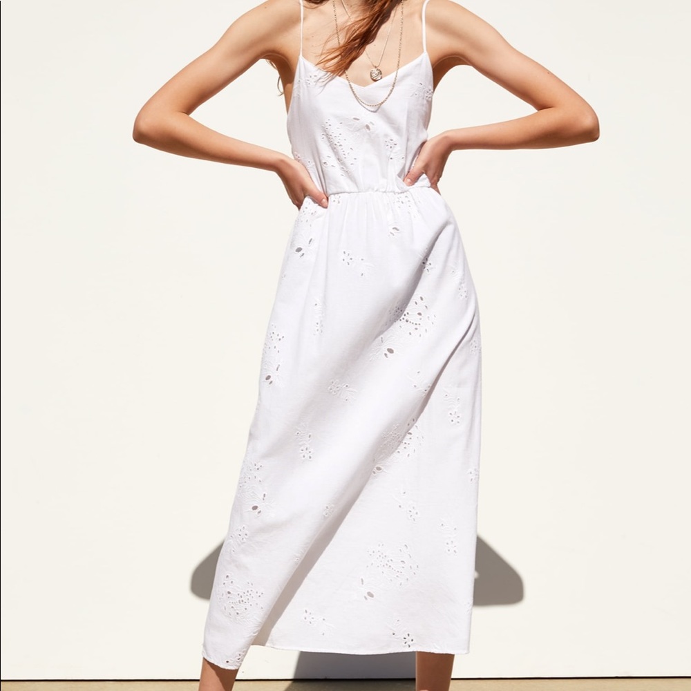 White embroidery dress